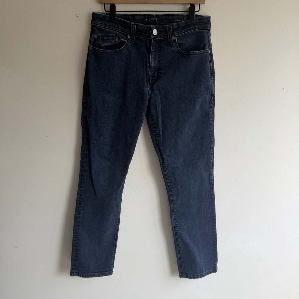 Fidelity Denim Men’s Jeans Jimmy Slim Straight Blue Size 33x32 Casual Stretch
